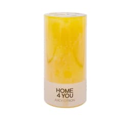 Lys JUICY CITRON, D6,8xH14cm, lys gul (duft-lime sitron)