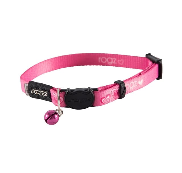 Katthalsband Kiddycat Hearts 8mm/16,5-23cm, rosa