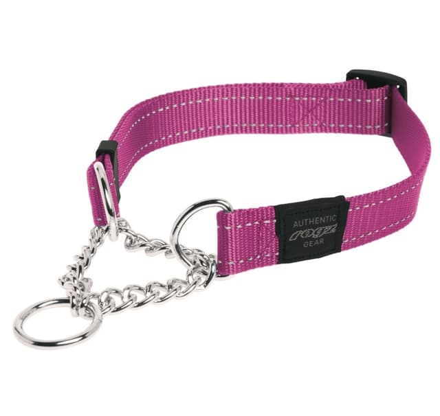 Halvpoof krage Rogz Utility M 16mm Snake Obedience, rosa reflektor