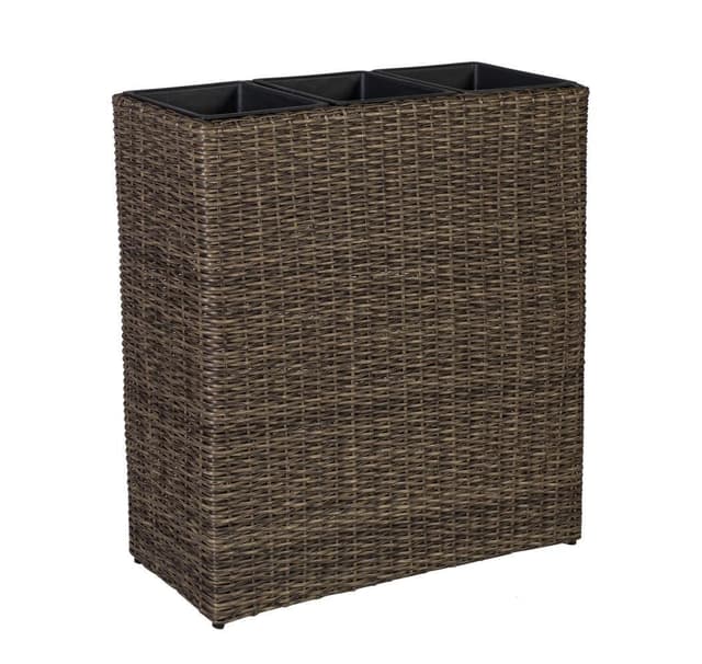 Blomsterkasse WIKER 77x27xH80cm, mørkebrun
