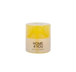 Lys JUICY CITRON, D6,8xH7,2cm, lysegul (duft-lime citron)