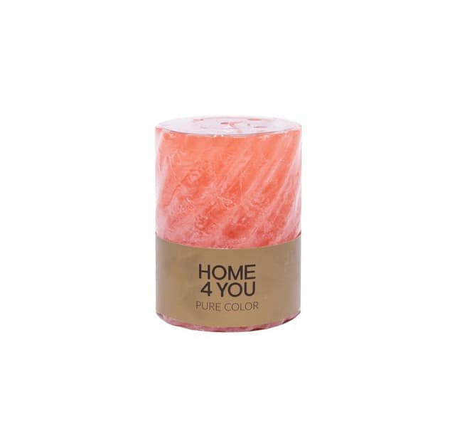 Lys PURE FARGE, D6,8xH9,5cm, rosa (ingen duft) - Elkjøp