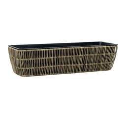 Kukkalaatikko WICKER 60x19xH15cm, vaalean ruskea