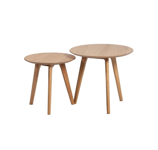 Sideborde HELENA 2 stk sæt D40xH40cm, D50xH45cm, eg