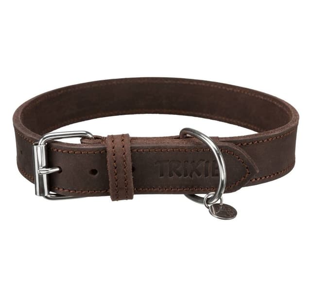 Rustikt fedtlæderkrave, l: 48–56 cm/30 mm, mørkebrun, Trixie