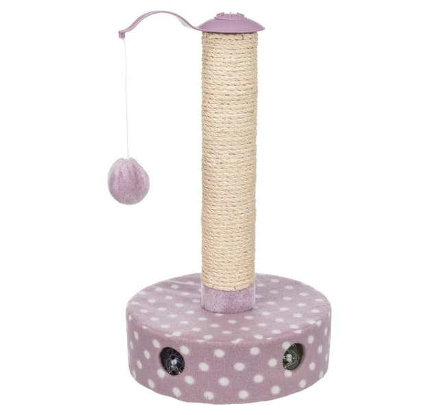 Junior skrapstolpe, fleece, ø 26 × 47 cm, ljus