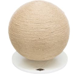 Kradsekugle på tallerken, jute/træ, ø 29 × 31 cm