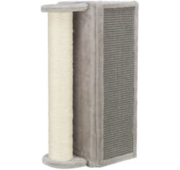 Ridsebræt til hjørner med stolpe, 19 × 58 × 19 cm, grå