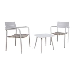 Balkongset COCORA bord, 2 stolar, taupe
