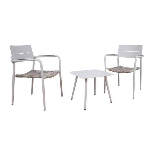 Balkongset COCORA bord, 2 stolar, taupe
