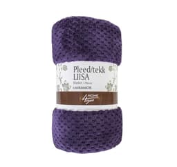 Torkkupeitto LIISA CORAL 150x200cm, 100% polyesteri, violetti
