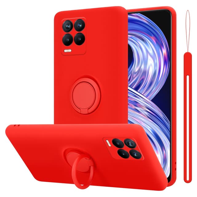 Deksel Realme 8 4G / 8 PRO Ring Case (rød)