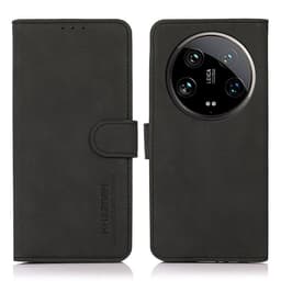 SKALO Xiaomi 14 Ultra 5G KHAZNEH Plånboksfodral i PU-Läder - Svart