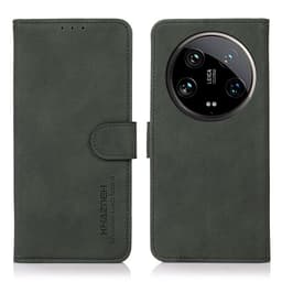 SKALO Xiaomi 14 Ultra 5G KHAZNEH Plånboksfodral i PU-Läder - Grön