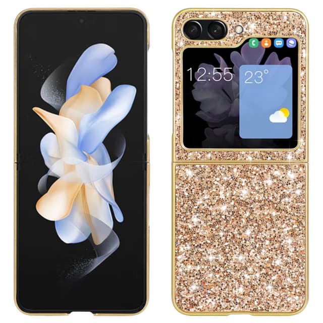SKALO Samsung Z Flip6 Glitter TPU Cover - Guld