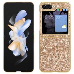 SKALO Samsung Z Flip6 Glitter TPU Skal - Guld