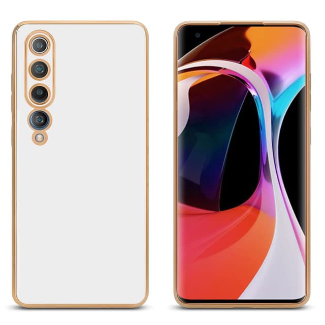 Custodia per Xiaomi Mi 10 /Mi 10 Pro Cover Magnetica Adsorbimento Tecnologia 360 Gradi Full Body Protezione Cassa Bumper in Metallo Schermo Intero Prima e Dopo Trasparente Vetro Temperato Case,Rosso