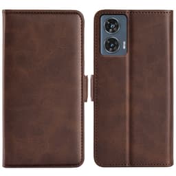 SKALO Motorola Edge 50 Fusion Premium Cut Plånboksfodral - Brun