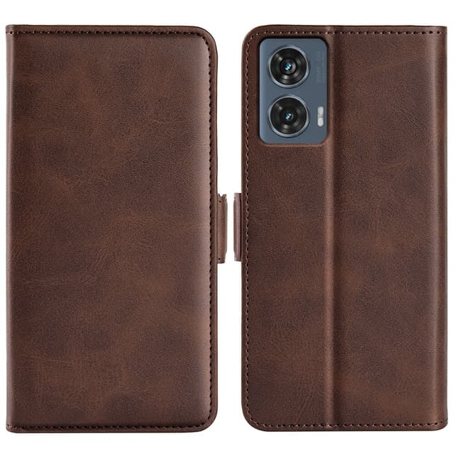 SKALO Motorola Edge 50 Fusion Premium Cut Plånboksfodral - Brun