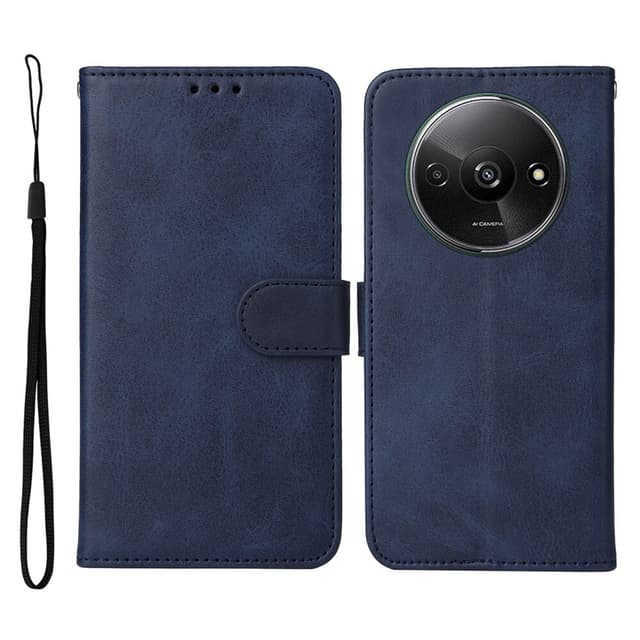 SKALO Xiaomi Redmi A3 PU-Läder Plånboksfodral - Blå