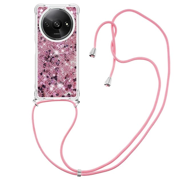 SKALO Xiaomi Redmi A3 Kvicksand Glitter Mobilhalsband - Roséguld