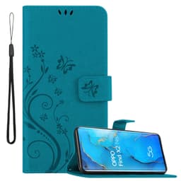 Oppo FIND X2 NEO Plånboksfodral Skal (Blå)