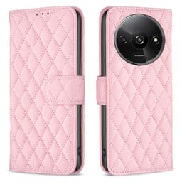 SKALO Xiaomi Redmi A3 BINFEN COLOR Tikattu Lompakko - Pinkki