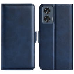 SKALO Motorola Edge 50 Fusion Premium Cut Flip Cover - Blå