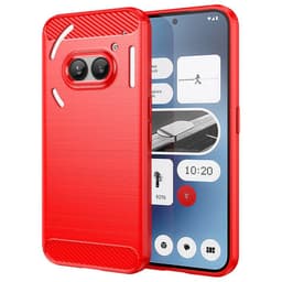 Børstet silikondeksel Nothing Phone 2a Plus - Rød