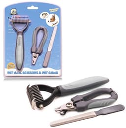 Kjæledyrpleiesett med negleklipper, utfiltringskam og fil L