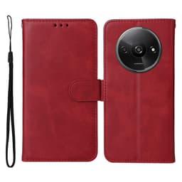 SKALO Xiaomi Redmi A3 PU-Läder Plånboksfodral - Röd