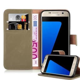 Samsung Galaxy S7 lommebokdeksel etui (brun)
