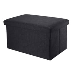 Sammenleggbar Benk 49x30x30cm Krakk Seteterning (svart)