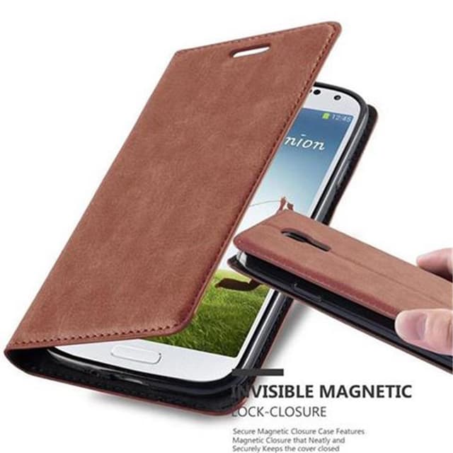 Samsung Galaxy S4 Suojakuori Lompakkokotelo (Ruskea)