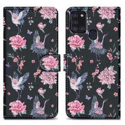 Samsung Galaxy A21s Plånboksfodral Skal (Svart)