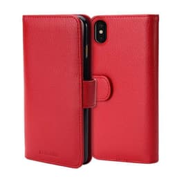 iPhone X / XS lommebokdeksel case (rød)