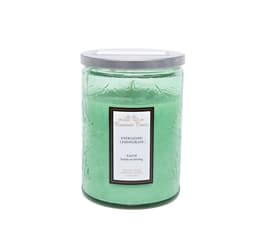 Glasskrukkelys ROMANTIC TIMES H11cm, grønn