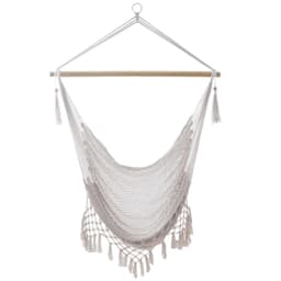 Hengestol Macrame bomull med frynser (beige)