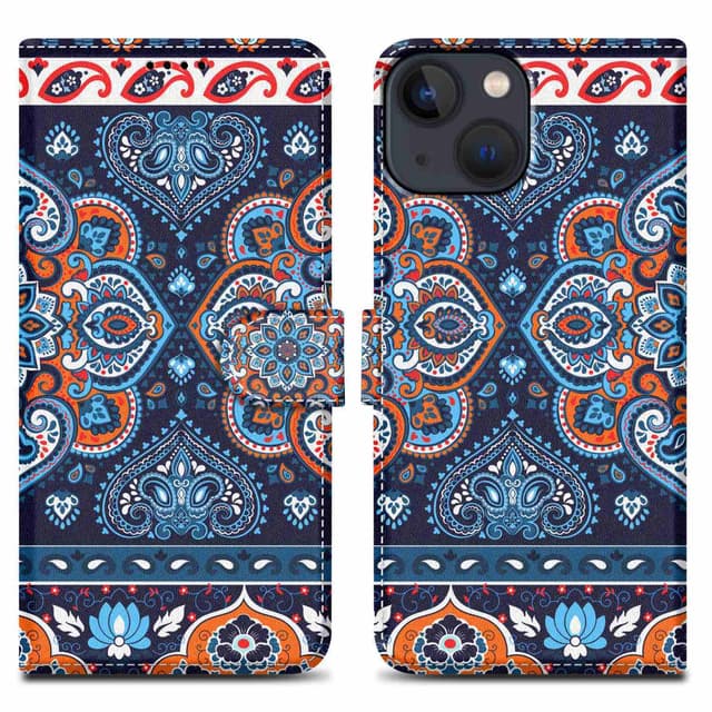 iPhone 13 MINI Plånboksfodral Skal (Blå)