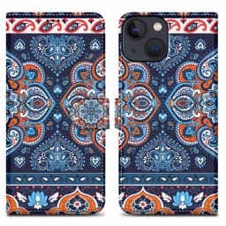 iPhone 13 MINI Suojakuori Lompakkokotelo (Sininen)