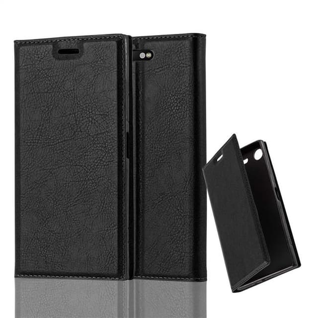 Sony Xperia XZ1 Suojakuori Lompakkokotelo (Musta)