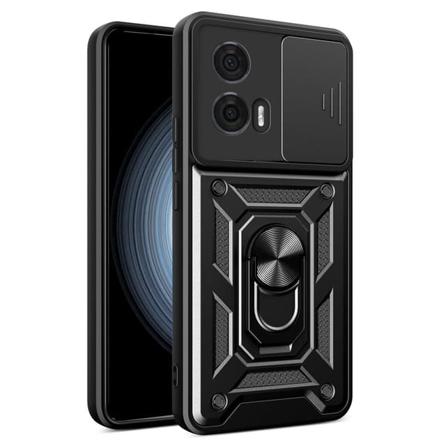 SKALO Motorola Edge 50 Fusion Armor Hybrid Metal Ring Camera Slider - Sort