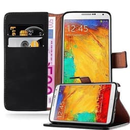 Samsung Galaxy NOTE 3 Suojakuori Lompakkokotelo (Musta)