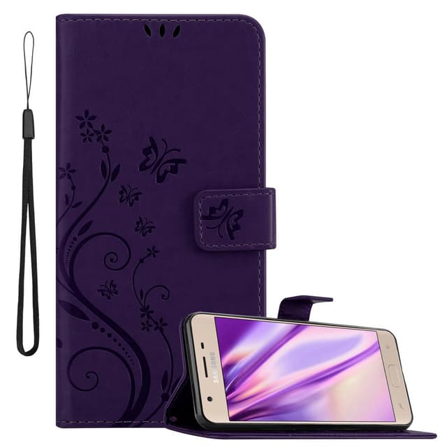 Samsung Galaxy J3 2018 lommebokdeksel Blomster (lilla)