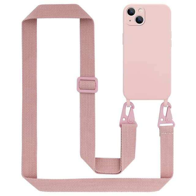 iPhone 14 Etui Cover Kæde (Lyserød)