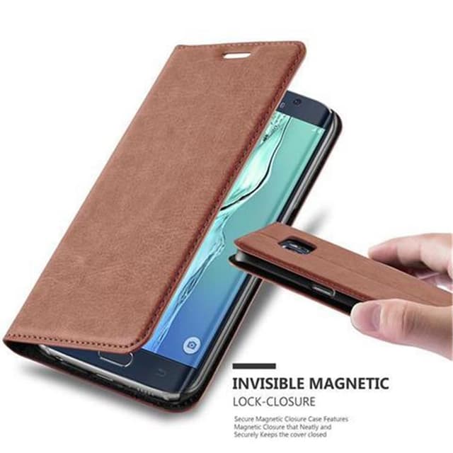 Skal Samsung Galaxy S6 EDGE Plånboksfodral (Brun)