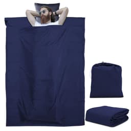 Sovepose Rejse 115x 210 cm Pude Tæppe (blå)