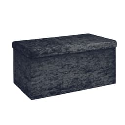 Sammenleggbar Krakk Benk 49x30x30cm Fotstøtte (svart)