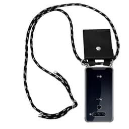 LG V40 Suojakuori Kotelo Ketju (Musta)