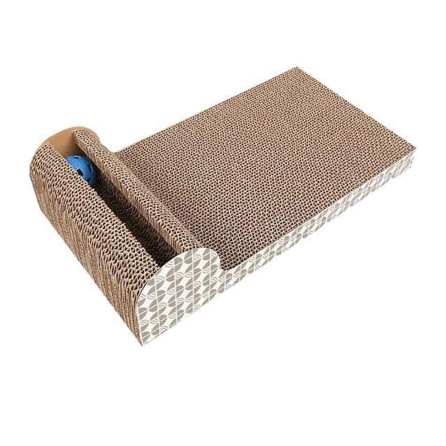 Kattekradsetræ i brunt bølgepap (45,5 x 24,5 x 10,5 cm)